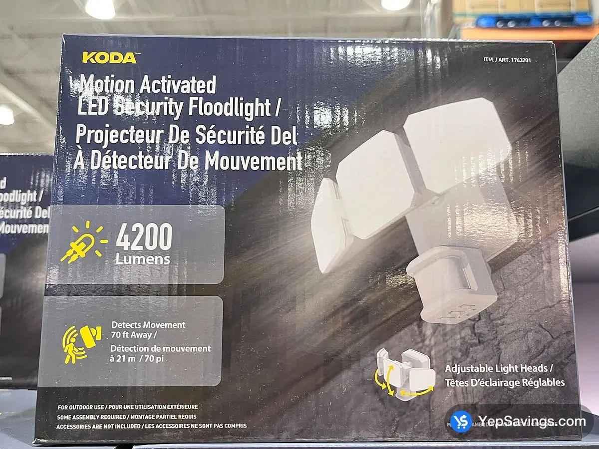 KODA MOTION ACTIVATED LED FLOODLIGHT ITM 1763201 at Costco