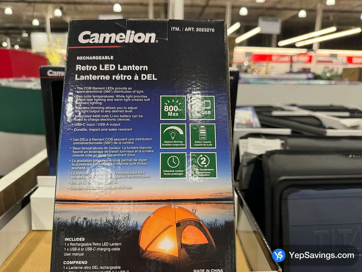 Costco CAMELION RECHARGEABLE RETRO LED LANTERN GREEN - Canada (ITM 2023276)
