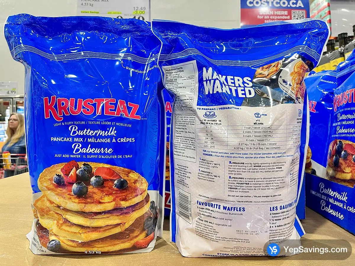Costco KRUSTEAZ PANCAKE MIX 4.53 kg - Canada (ITM 682)