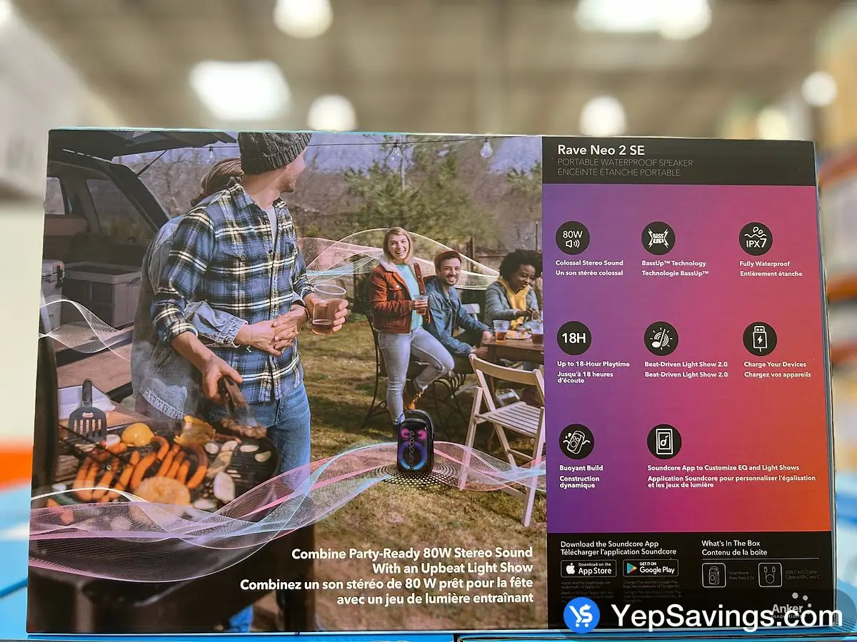 Costco ANKER RAVE NEO 2 SE BLUETOOTH SPEAKER - Canada (ITM 8778802)