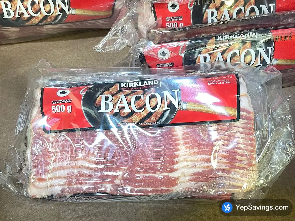 Costco KIRKLAND SIGNATURE SLICED BACON 4 x 500 g - Canada (ITM 104847)