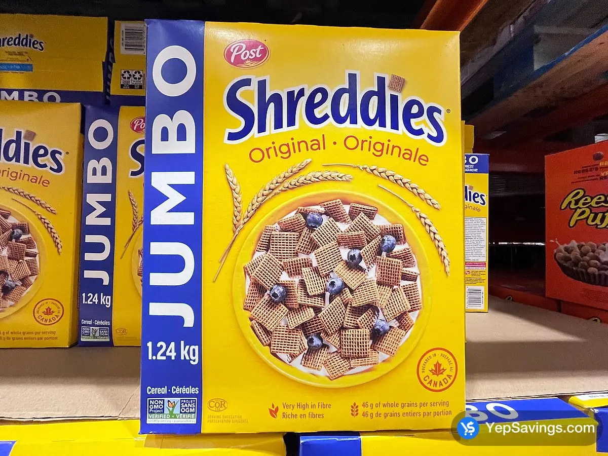 POST SHREDDIES CEREAL 1.24 kg ITM 117579 at Costco