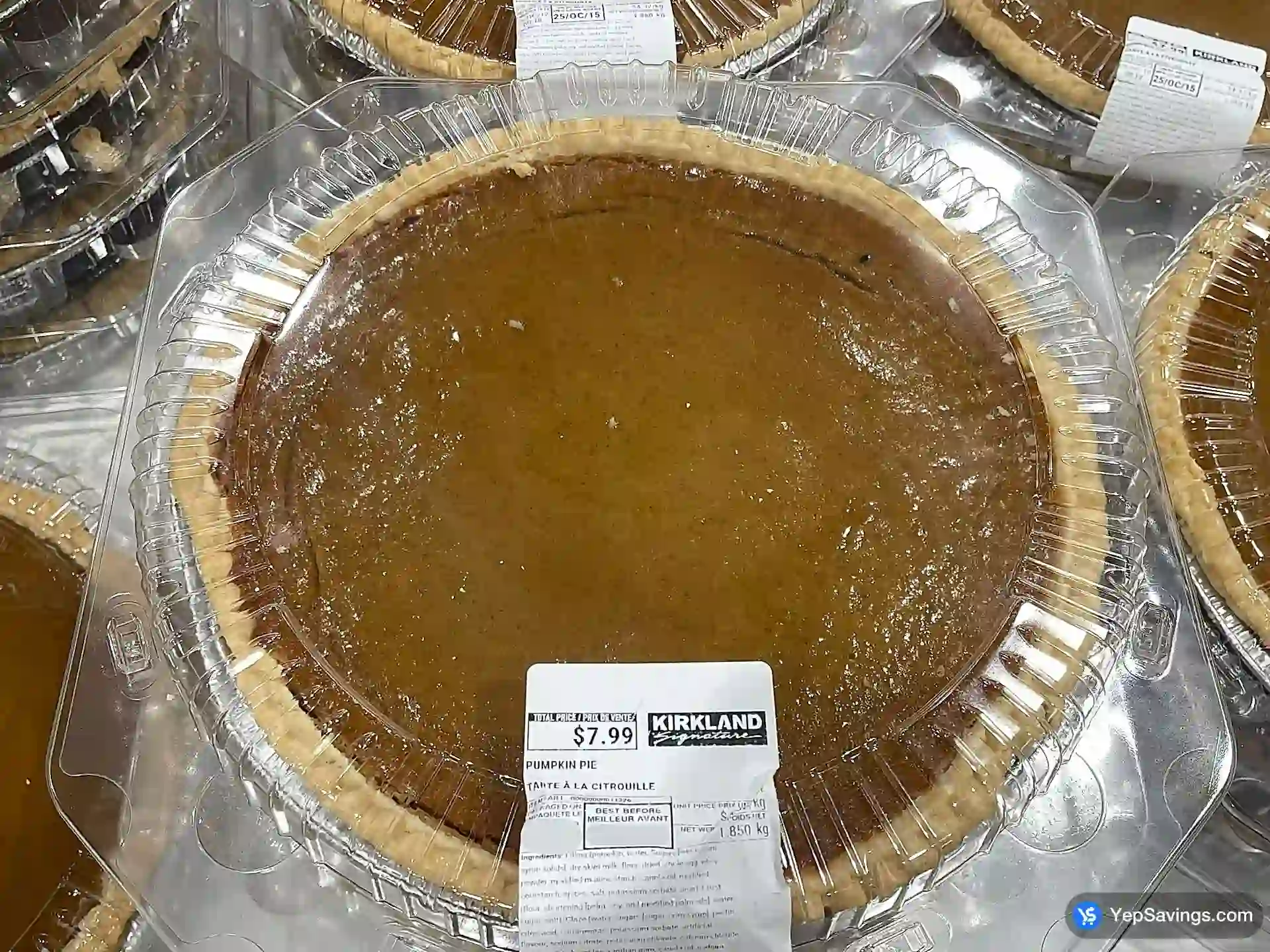 Costco 12 " PUMPKIN PIE 1.850 kg - Canada (ITM 11226)