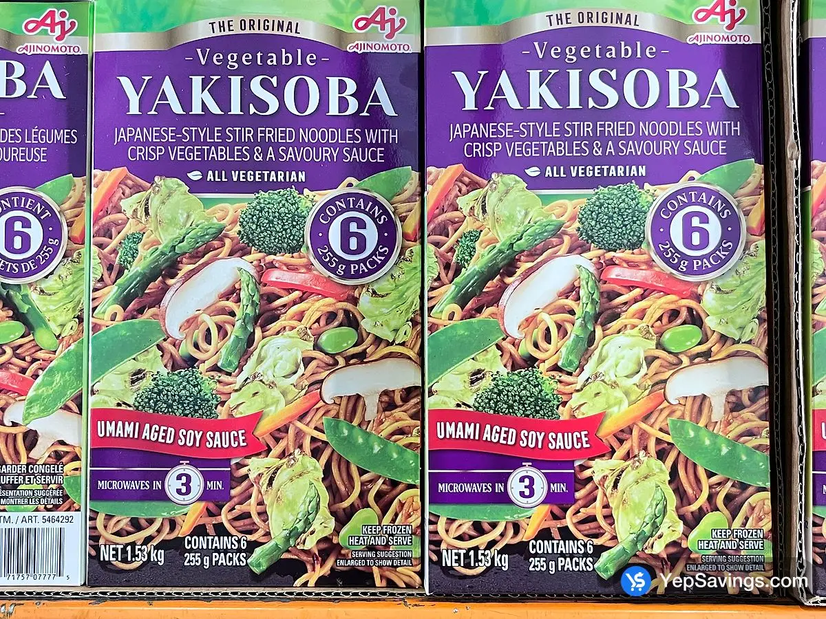 Costco AJINOMOTO VEGETABLE YAKISOBA 6 x 255 g - Canada (ITM 5464292)