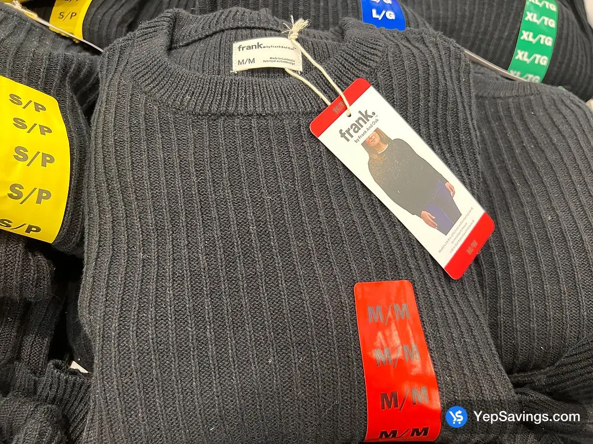 Costco FRANK BY FRANK AND OAK CREWNECK SWEATER LADIES SIZES S - XL - Canada (ITM 2132000)