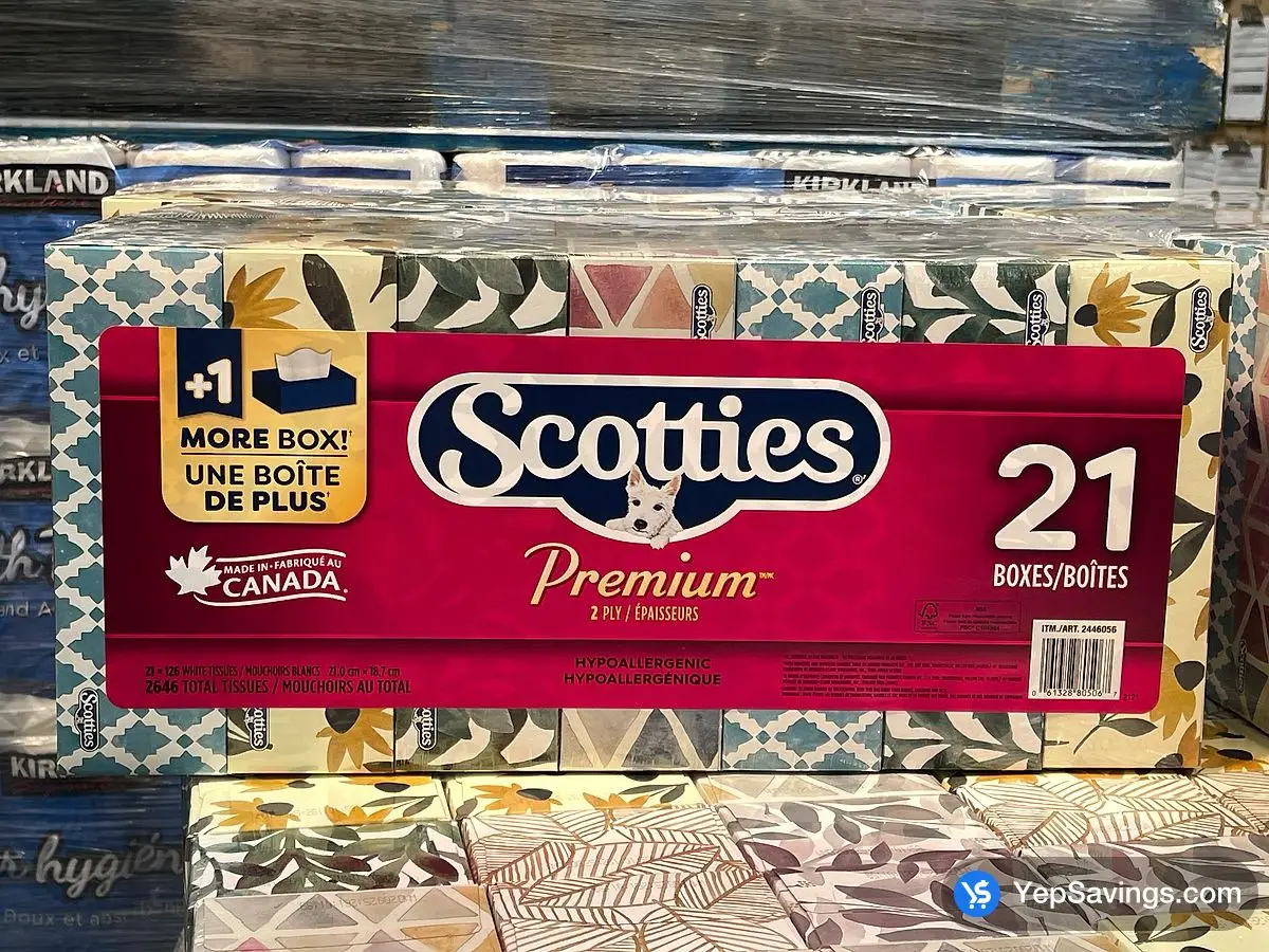Costco SCOTTIES PREMIUM 2 PLY FACIAL TISSUE 21 x 126 SHEETS - Canada (ITM 2446056)