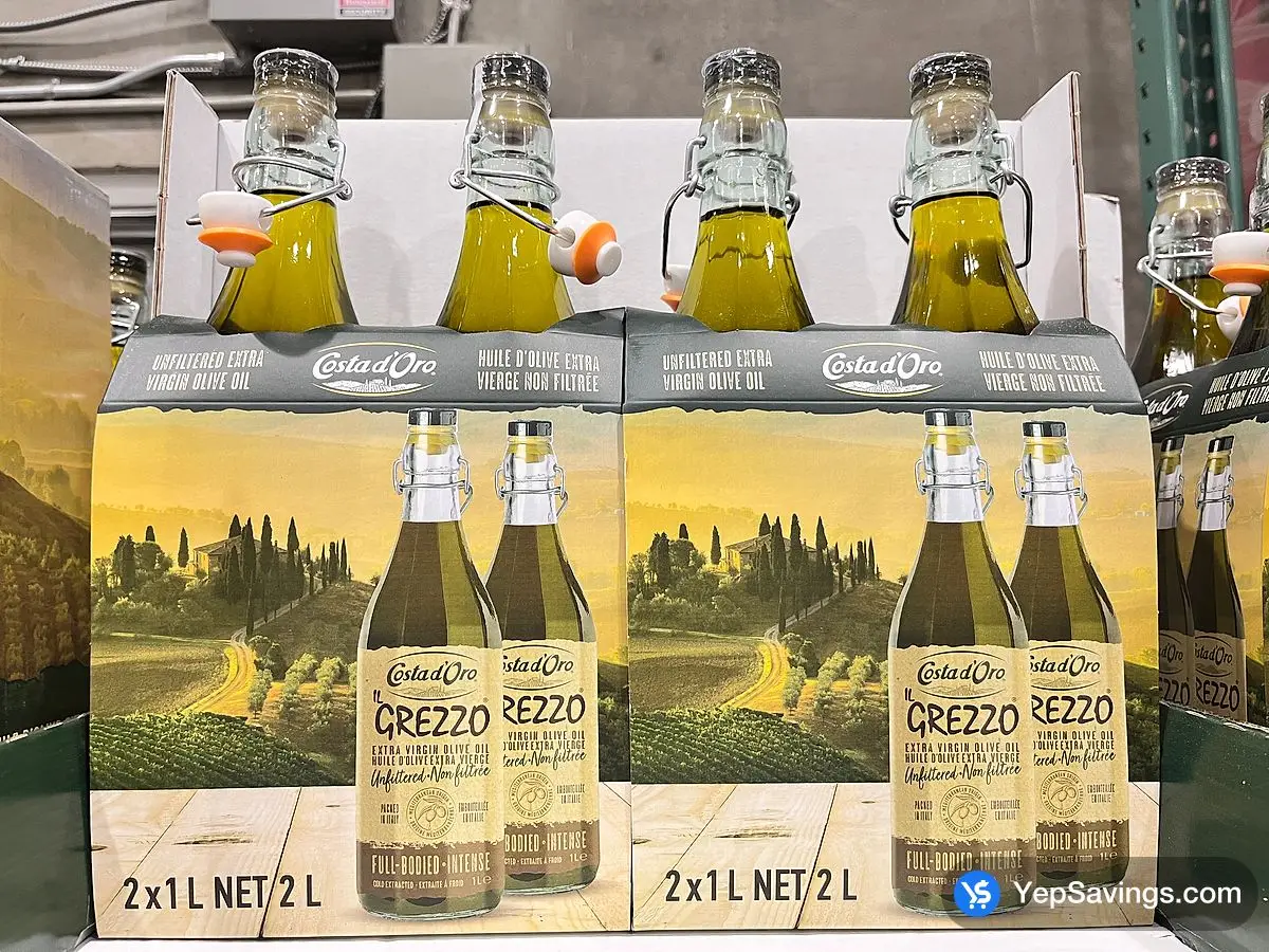Costco IL GREZZO UNFILTERED EVOO 2x1L - Canada (ITM 427141)