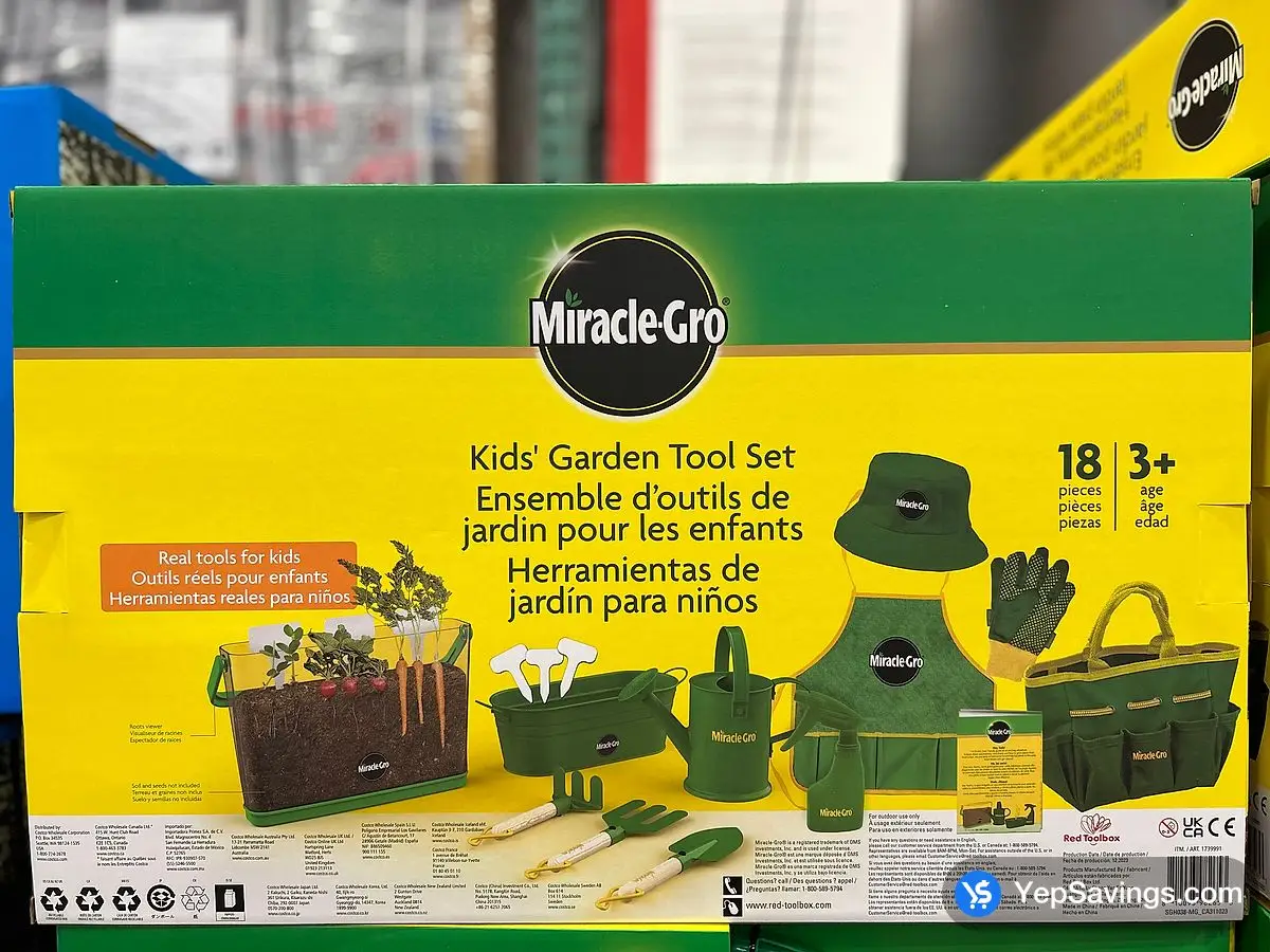 Costco MIRACLE GRO KIDS ' GARDEN TOOL SET 18 PIECES - Canada (ITM 1739991)