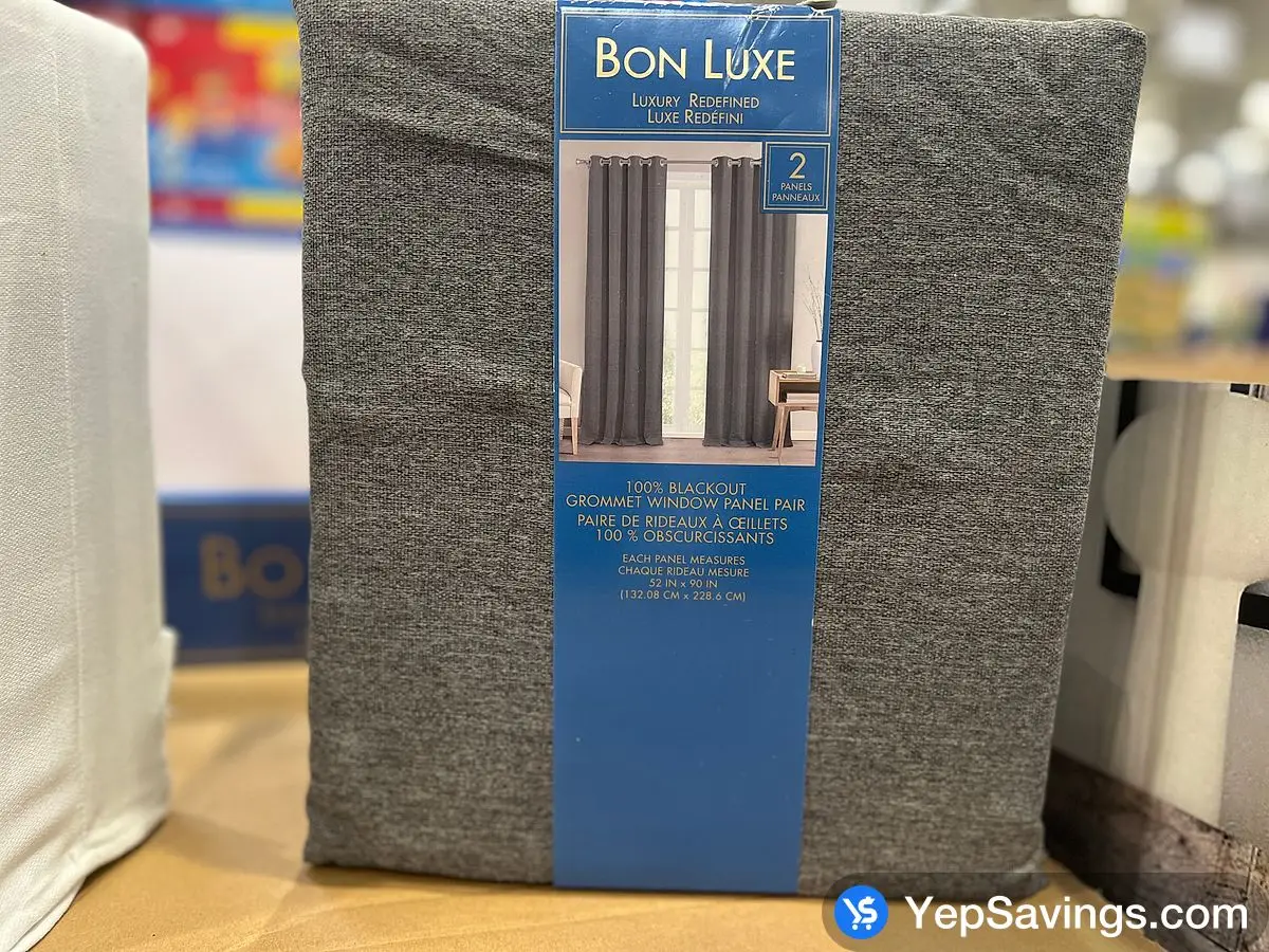 BON LUXE BLACKOUT CURTAIN 52 " X 90 " -2 PANELS ITM 4495105 at Costco