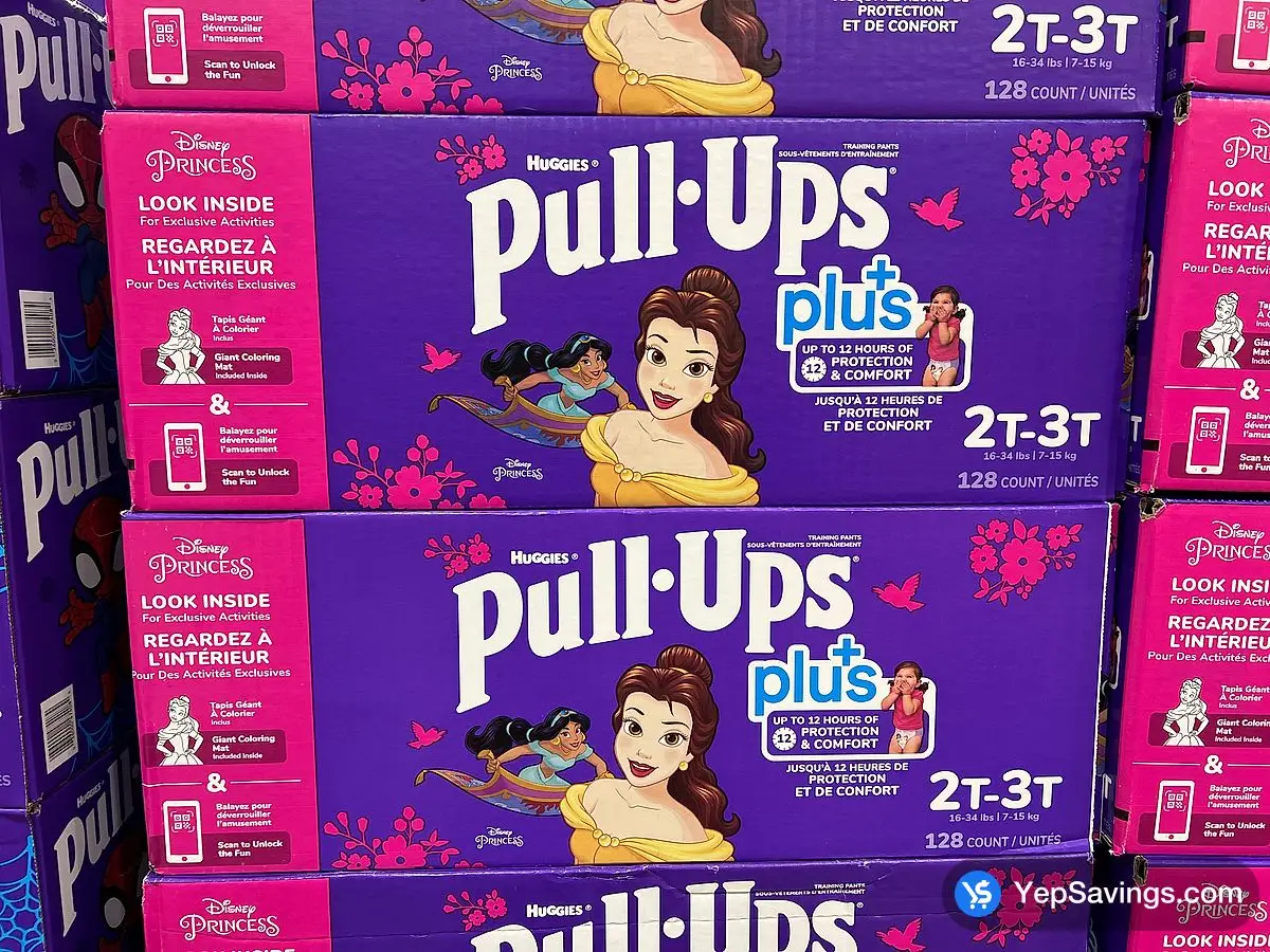 Costco HUGGIES PULL-UPS PLUS GIRLS 2T-3T PACK OF 128 - Canada (ITM 1126124)