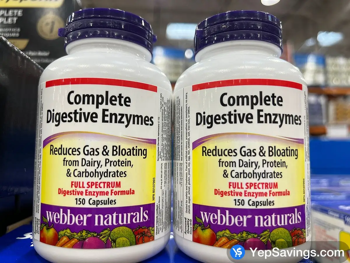 WEBBER NATURALS COMPLETE DIGESTIVE ENZYMES 150 CAPSULES ITM 3984040 at Costco
