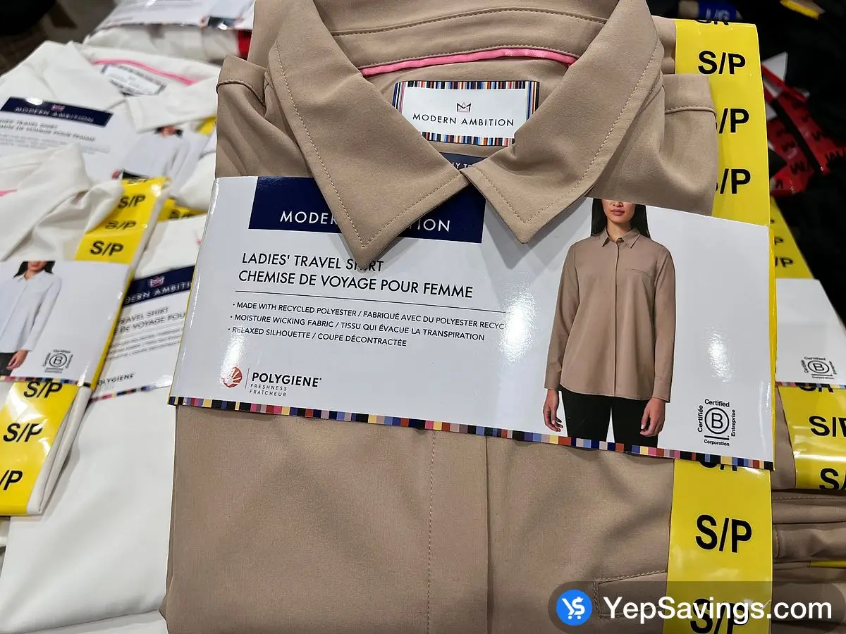 Costco MODERN AMBITION TRAVEL SHIRT + LADIES SIZES S - XXL - Canada (ITM 8441001)