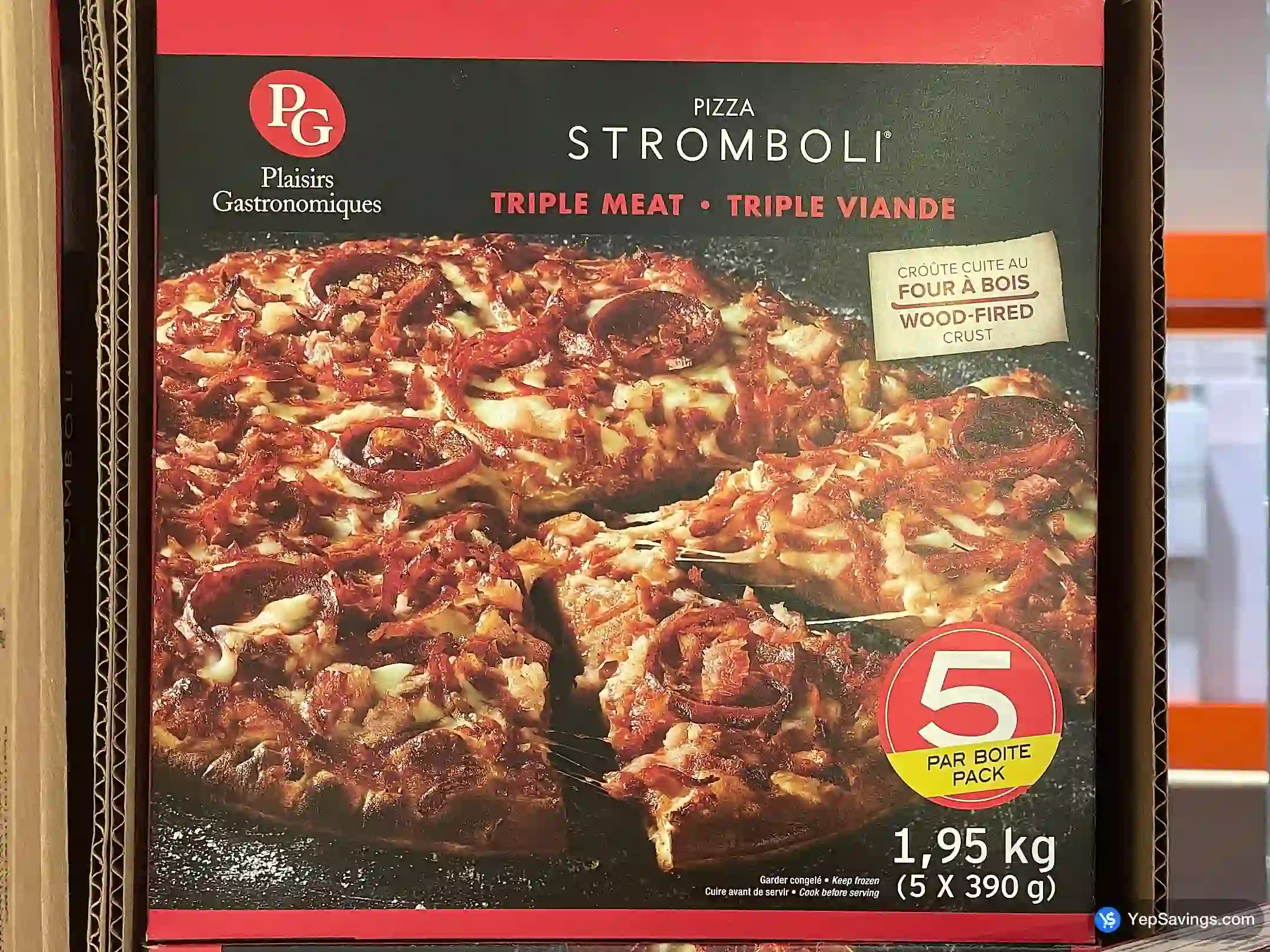 Costco STROMBOLI TRIPLE MEAT PIZZA 5 x 390g - Canada (ITM 2260829)