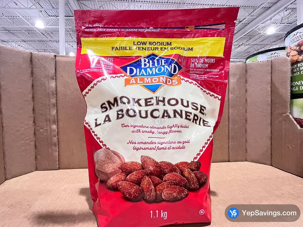 Costco BLUE DIAMOND SMOKEHOUSE ALMONDS 1.1 kg - Canada (ITM 1879779)