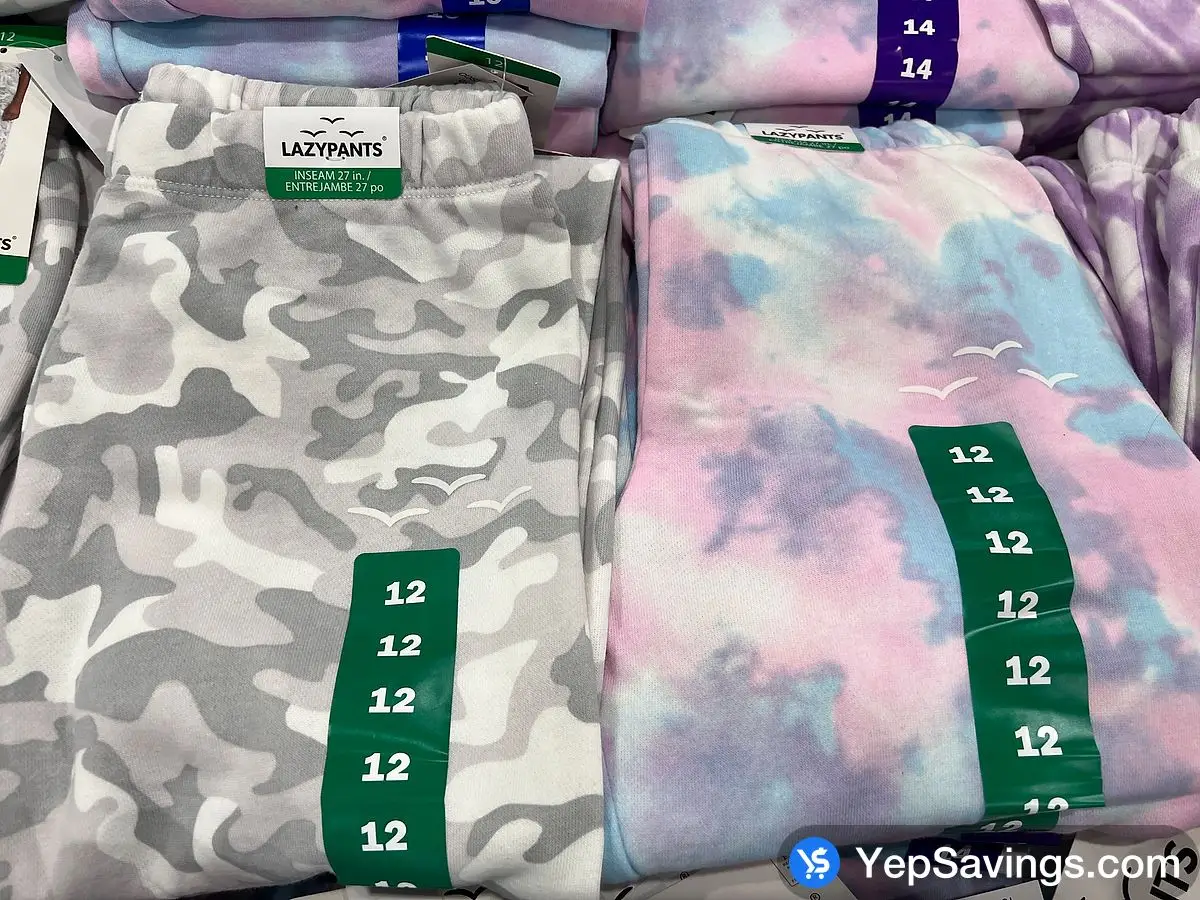 LAZYPANTS JOGGER KIDS SIZES 6-14 ITM 2558435 at Costco