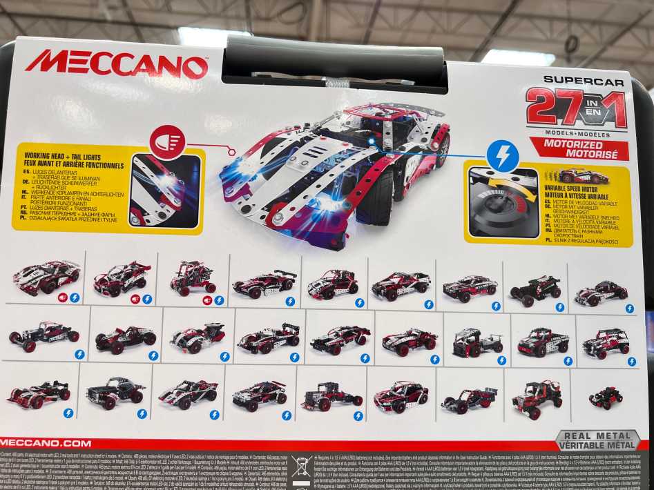 Costco MECCANO SUPERCAR 27 MODELS - IN - 1 SET - Canada (ITM 6066682)