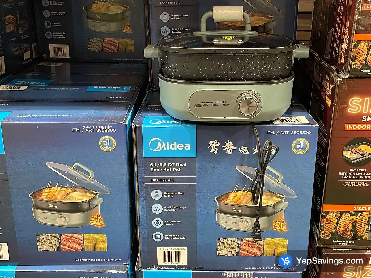 Costco MIDEA DUAL ZONE HOT POT 6.3 QT ( 6 L ) - Canada (ITM 8808800)