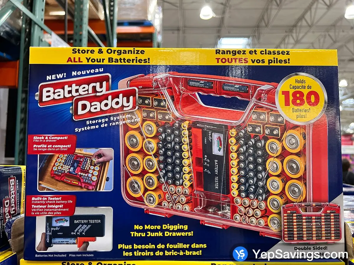 BATTERY DADDY BATTERY STORAGE CASE UPTO 180 BATTERIES ITM 1589856 at Costco
