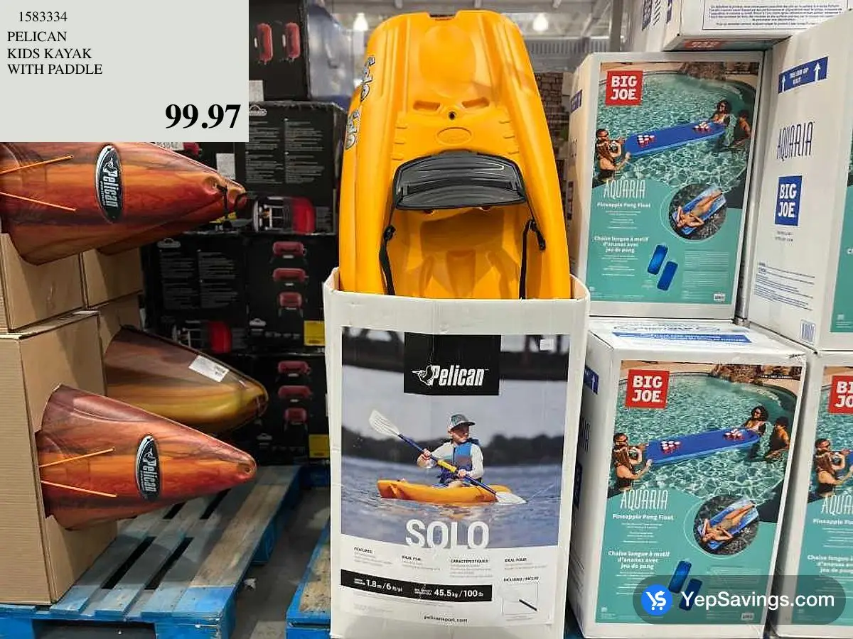 PELICAN KIDS KAYAK WITH PADDLE at Costco Beacon Hill Calgary