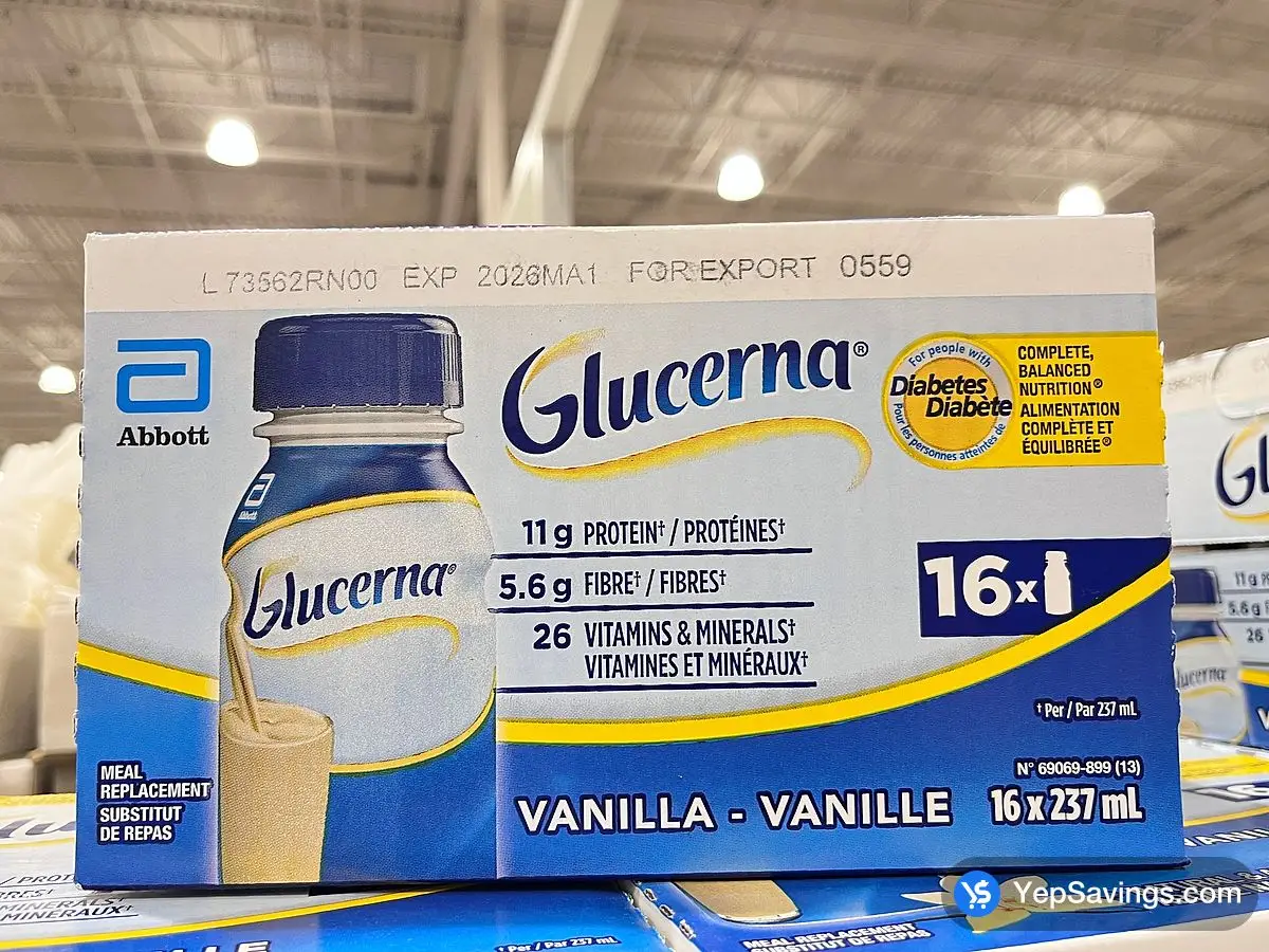 Costco GLUCERNA VANILLA MEAL REPLACEMENT 16 x 237 ml - Canada (ITM 1893268)