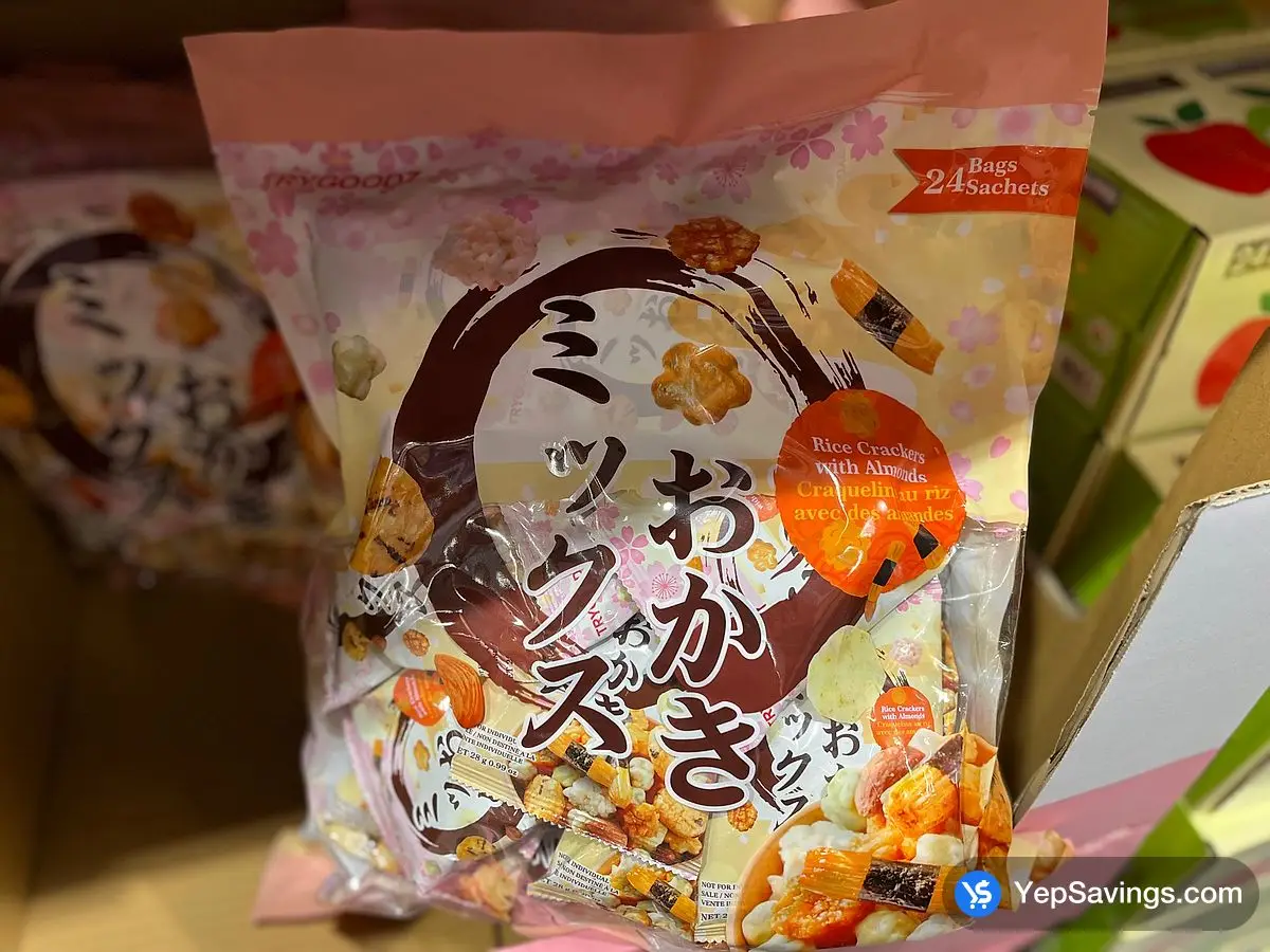 Costco TRYGOODZ ALMOND RICE CRACKER 24 x 28 g - Canada (ITM 1512503)