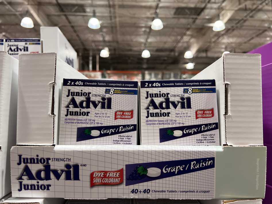 ADVIL 100MG GRAPE FLAVOUR 80 CHEWABLE TABLETS ITM 2838260 at Costco