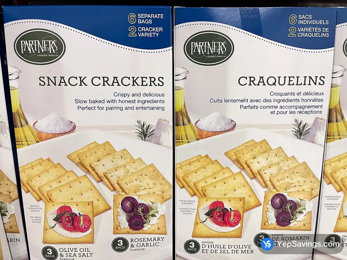 Costco PARTNERS CRACKERS 2 FLAVOURS 678g - Canada (ITM 4175000)