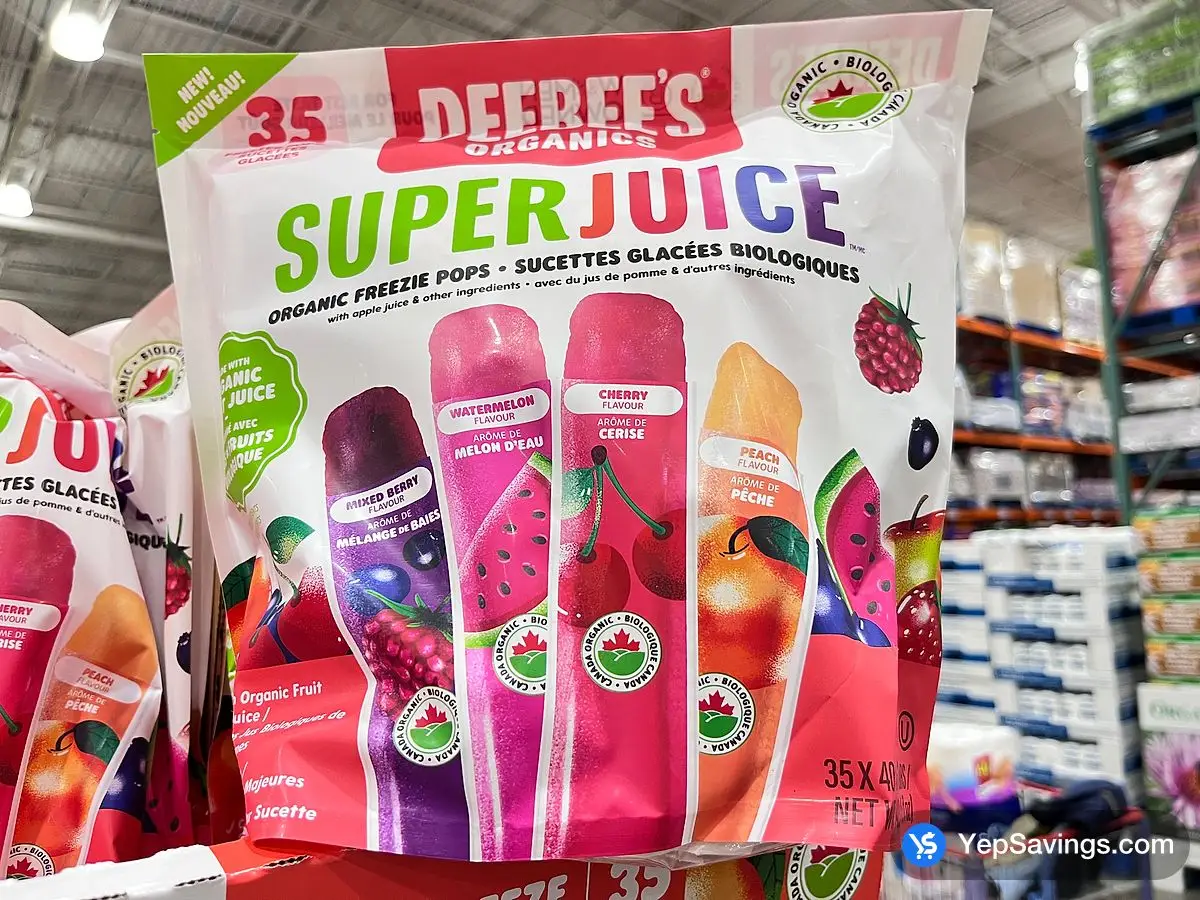Costco DEEBEE'S ORGANICS SUPER JUICE FREEZIE 35 x 40 ml - Canada (ITM 1912653)