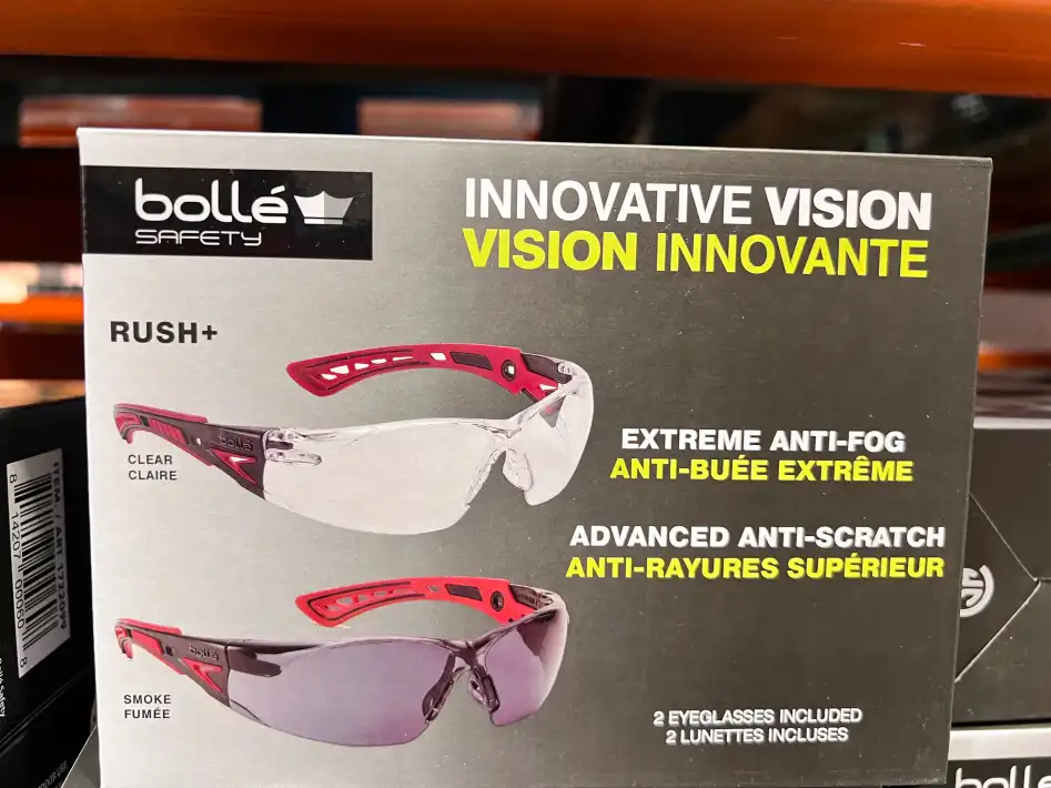 BOLLE SAFETY RUSH + SAFETY GLASSES 2 PACK ITM 1722099 at Costco