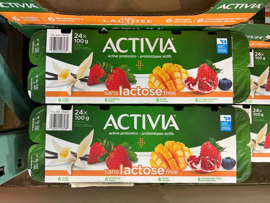 Activia Lactose Free Yogurt, 24 × 100 g