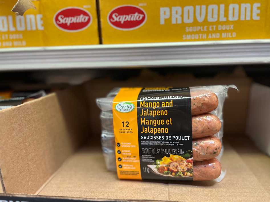 CONNIES KITCHEN MANGO JALAPENO CHICKEN SAUSAGE 1.1kg at Costco {0} {1}