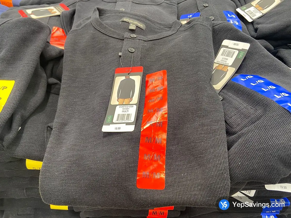 Costco BANANA REPUBLIC SLUB HENLEY + MENS SIZES S - XXL - Canada (ITM 1944000)