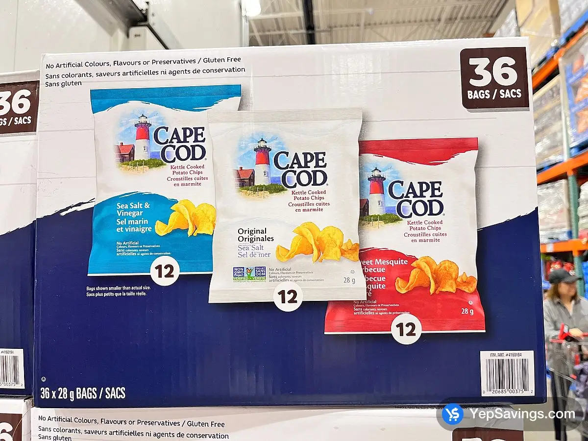 Costco CAPE COD KETTLE CHIPS VARIETY PACK 36 x 28 g - Canada (ITM 4160194)