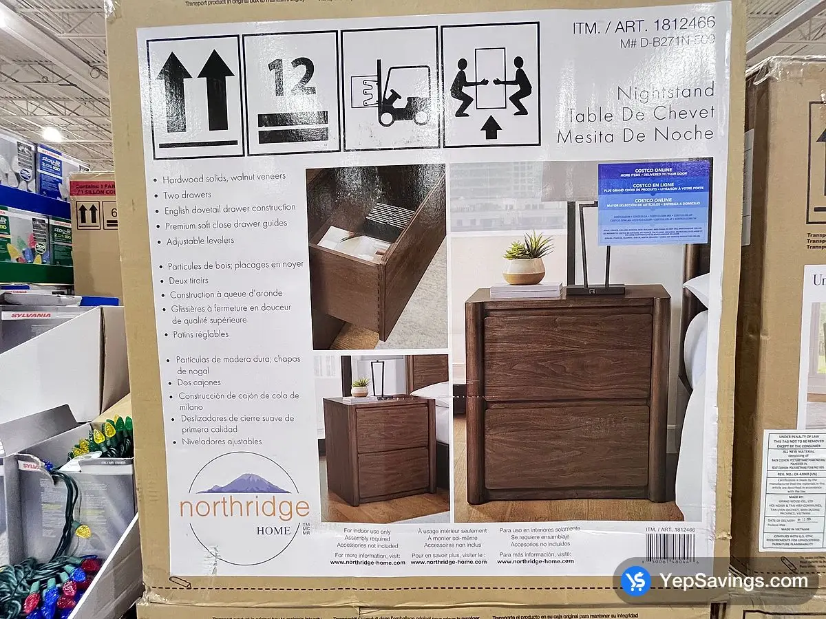 Costco OMNI GROVE 2 DRAWER NIGHTSTAND 1 BOX - Canada (ITM 1812466)