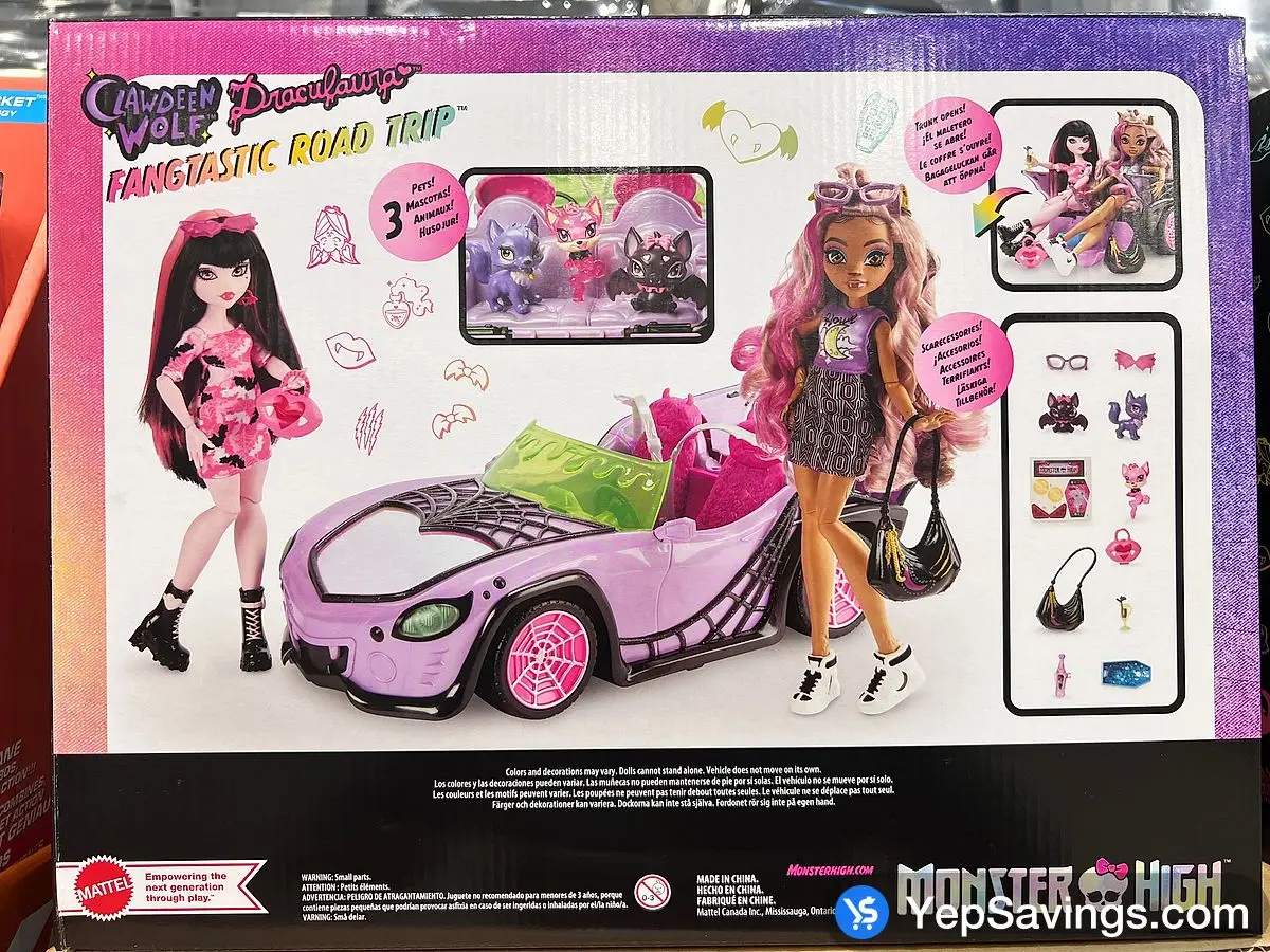 Costco MONSTER HIGH CLAWDEEN & DRACULAURA ROAD TRIP - Canada (ITM 2400092)