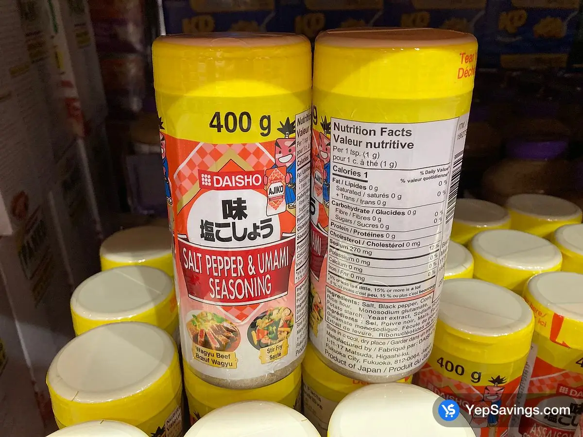 Costco DAISHO SEASONING SALT & PEPPER UMAMI 400 g - Canada (ITM 1862739)