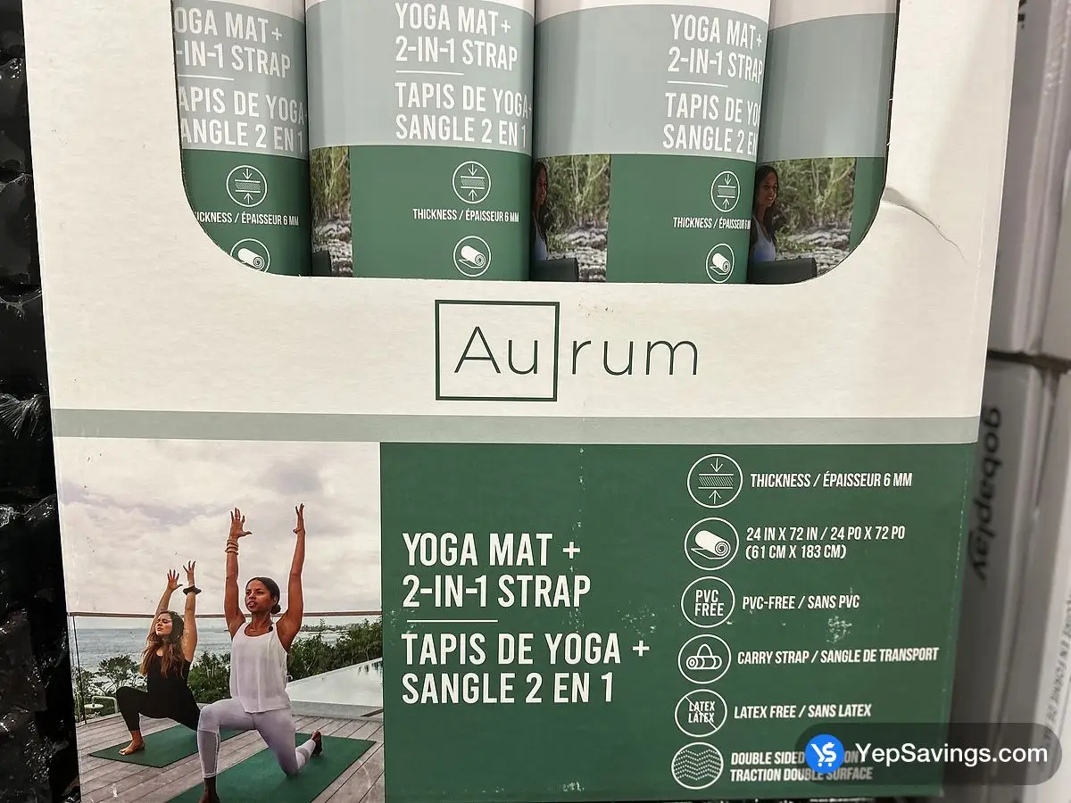 Costco AURUM YOGA MAT 61cm x 183cm ( 24 " x72 " ) - Canada (ITM 1826451)