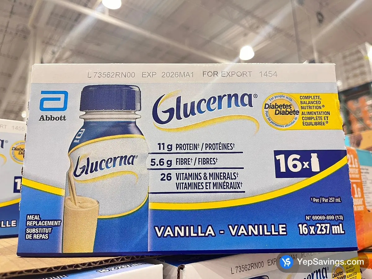 Costco GLUCERNA VANILLA MEAL REPLACEMENT 16 x 237 ml - Canada (ITM 1893268)