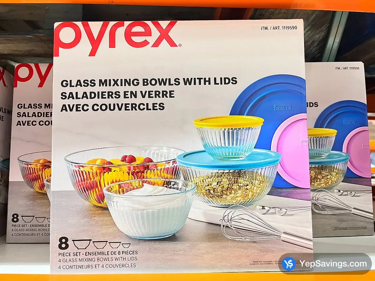 Costco PYREX MIXING BOWLS 8-PIECE SET - Canada (ITM 1119590)