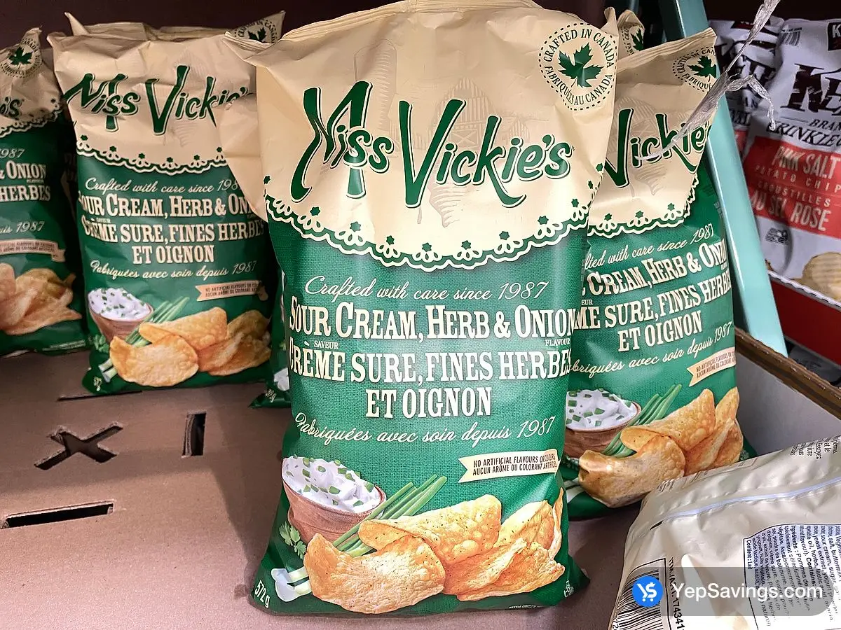 Costco MISS VICKIE'S SOUR CREAM HERB ONION 572 g - Canada (ITM 1743411)