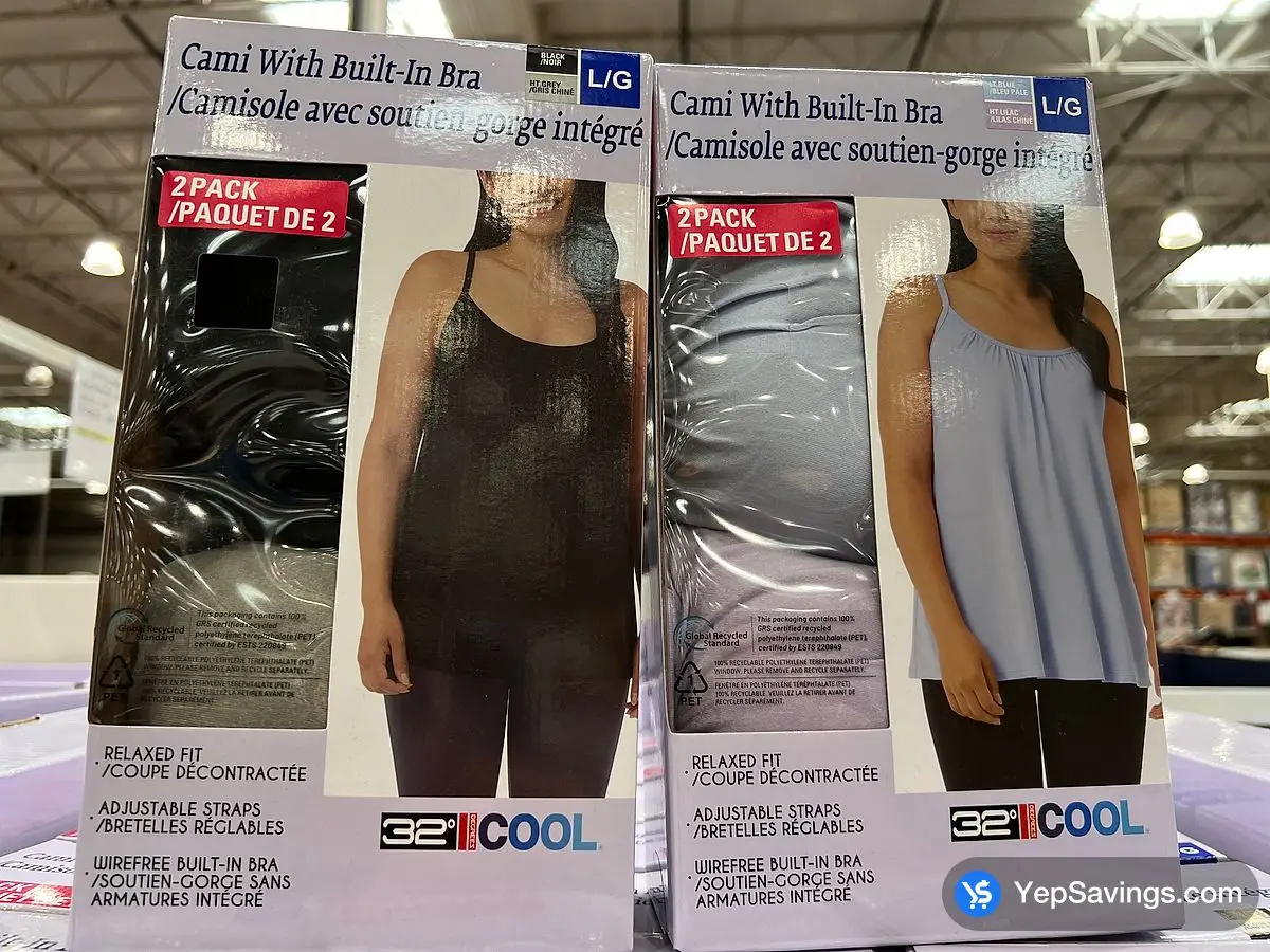 Costco 32 DEGREES CAMI 2PK + LADIES SIZES S - XXL - Canada (ITM 1888701)