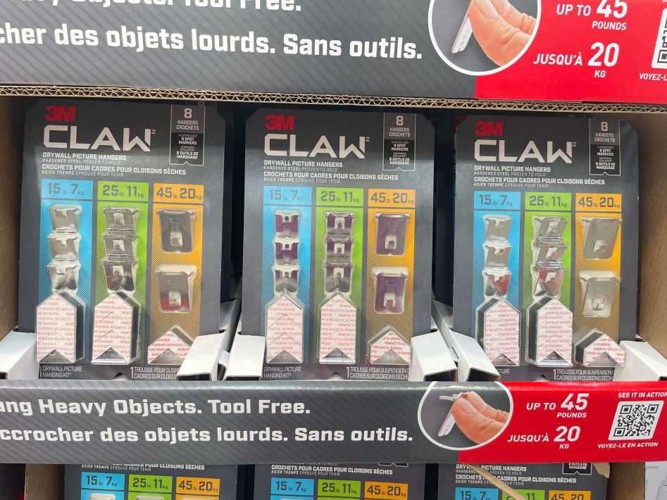 3M CLAW PICTURE HANGERS 8 PK at Costco Beacon Hill Calgary