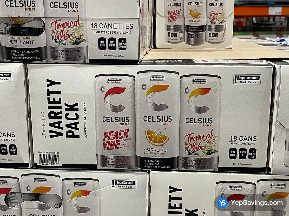 CELSIUS ENERGY DRINK 18 x 355 mL ITM 1780636 at Costco