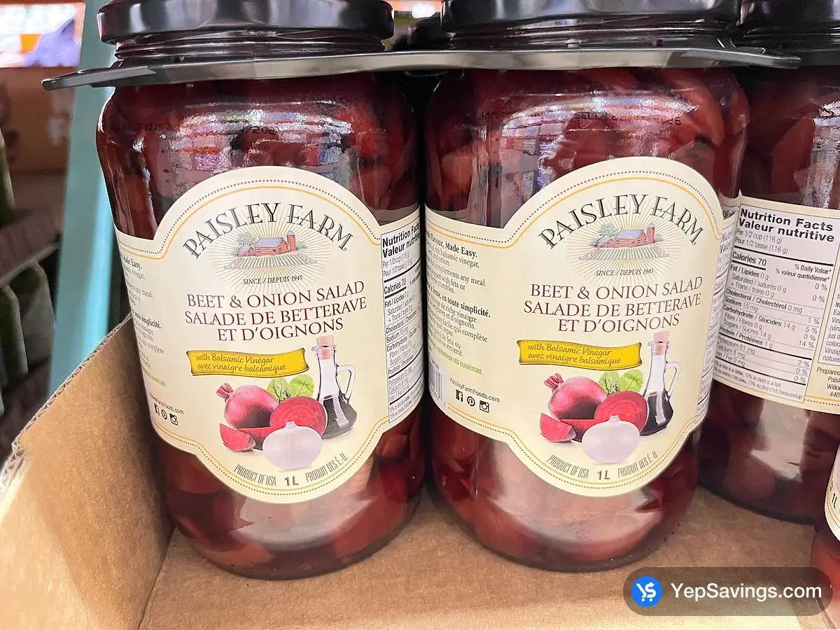 Costco PAISLEY FARM BALSAMIC BEET & ONION SALAD 2 x 1 L - Canada (ITM 1880289)