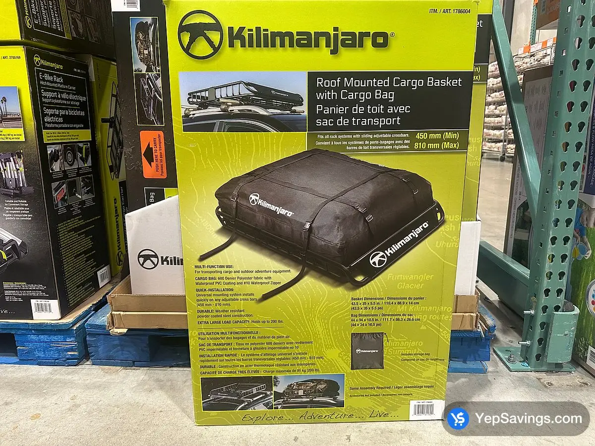 KILIMANJARO STEEL ROOFTOP BASKET WITH CARGO BAG at Costco 693 Wonderland Rd London