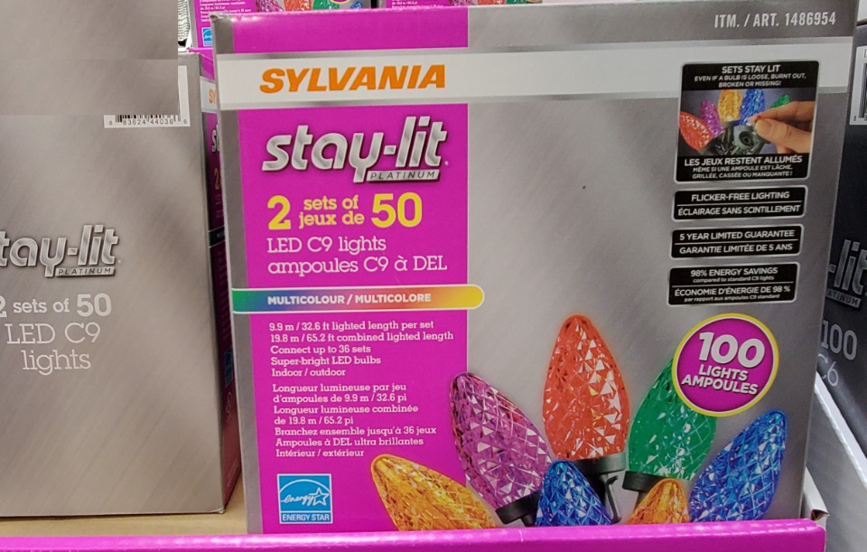 SYLVANIA STAY-LIT 2 SETS OF 50 LED C9 LIGHTS ITM 1486954 at Costco