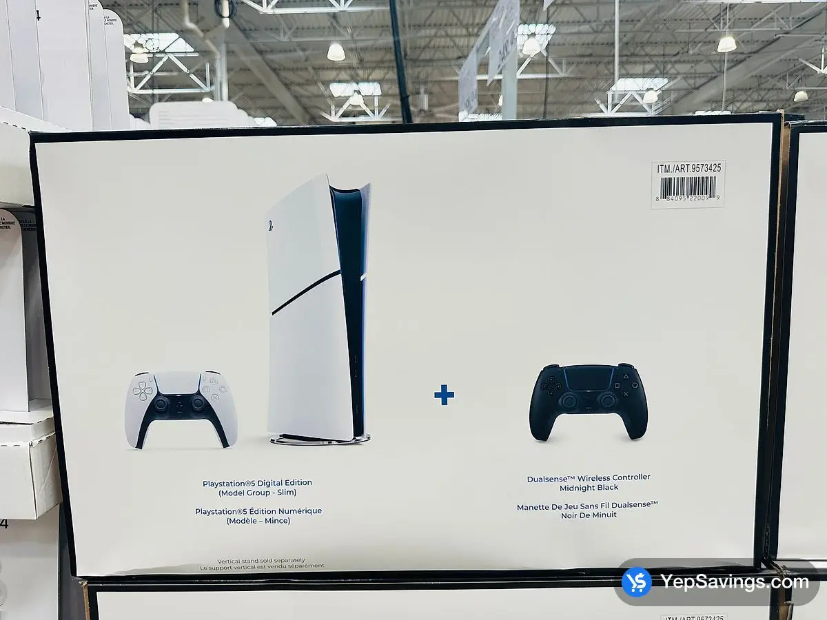 Costco PS5 SLIM DIGITAL CONSOLE WITH EXTRA CONTROLLER - Canada (ITM 9573425)