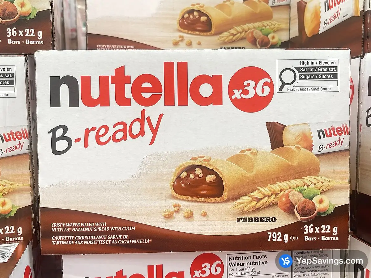 Costco FERRERO NUTELLA B - READY 36 x 22 g - Canada (ITM 1694269)