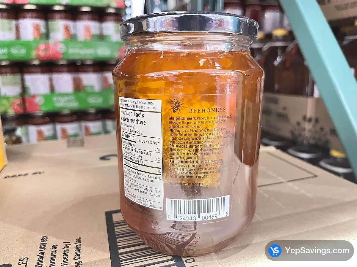 Costco BEEHONEYS HONEYCOMB IN HONEY 1 kg - Canada (ITM 1793563)