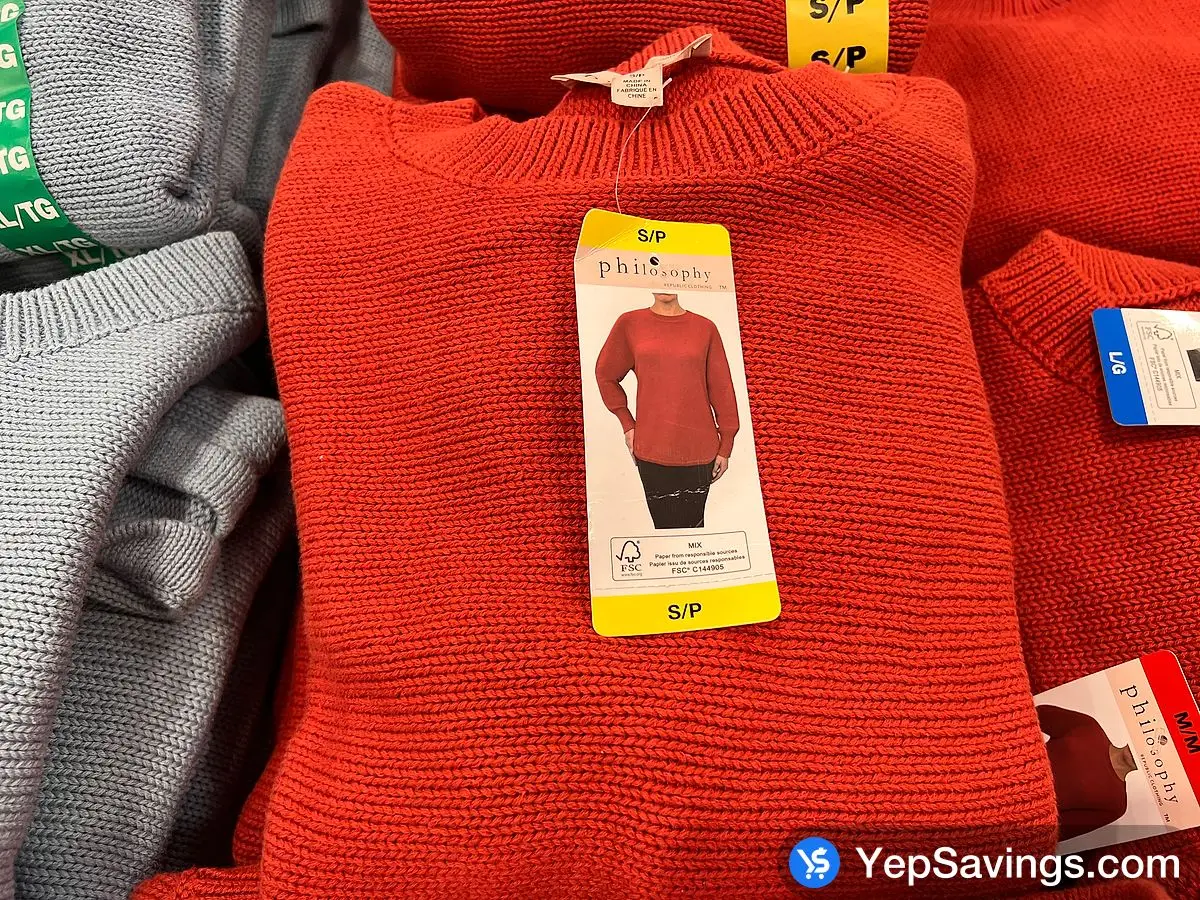 Costco PHILOSOPHY SWEATER + LADIES SIZES XS - XL - Canada (ITM 7121000)